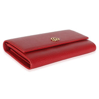 Gucci Red Dollar Calfskin GG Marmont Continental Wallet Wallet 7