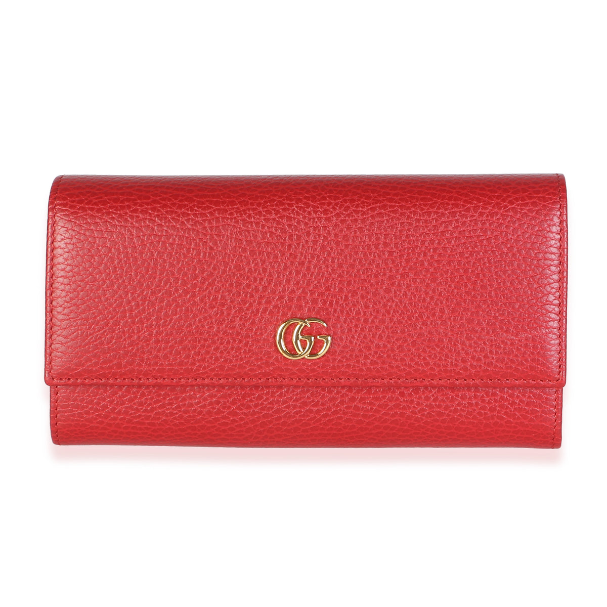 Gucci Red Dollar Calfskin GG Marmont Continental Wallet Handbag id