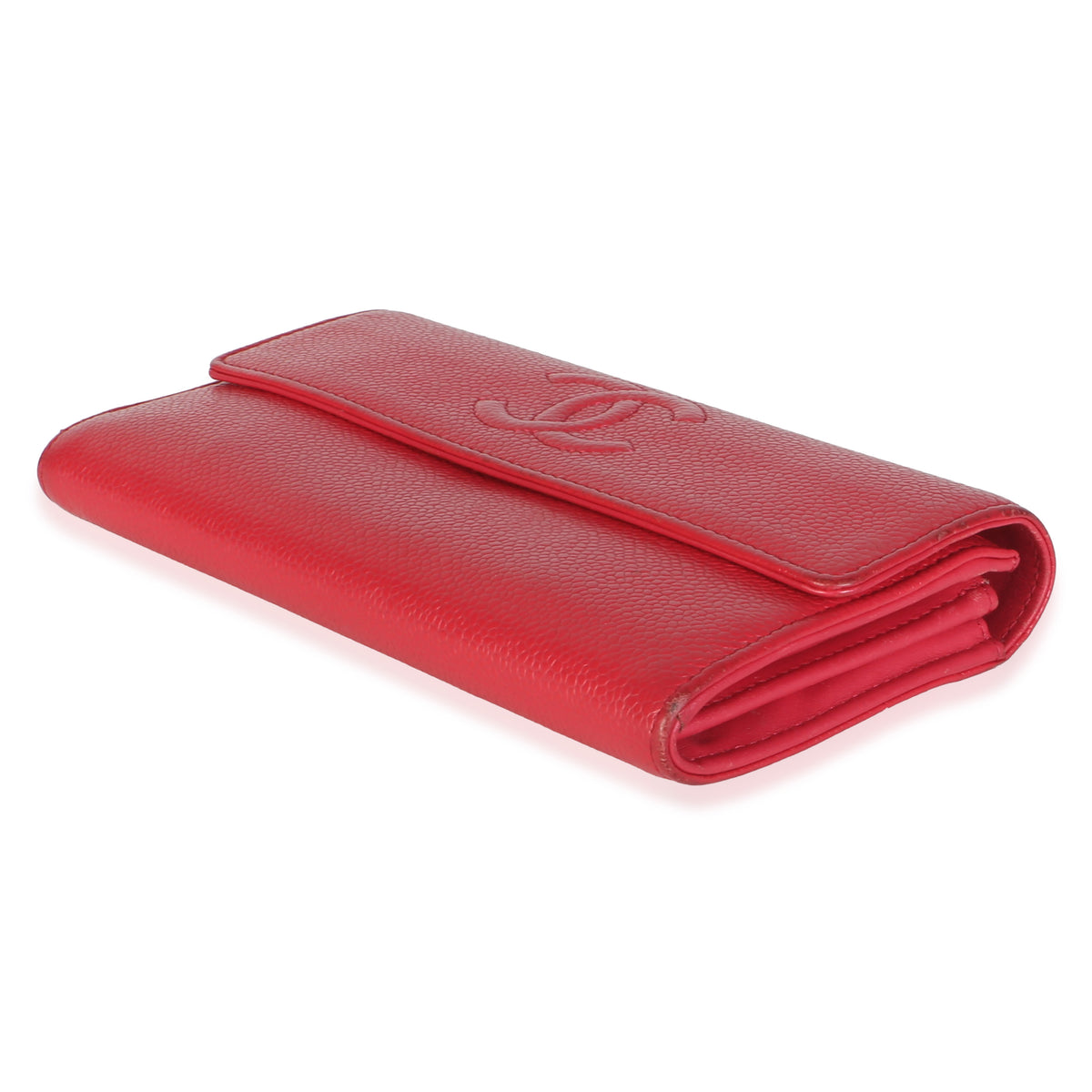 Chanel Vintage Dark Pink Caviar Timeless CC Flap Wallet Wallet 6