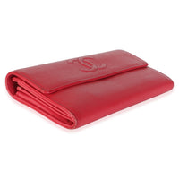Chanel Vintage Dark Pink Caviar Timeless CC Flap Wallet Wallet 7