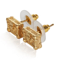 Louis Vuitton Gold Plated Petite Malle Earrings 2