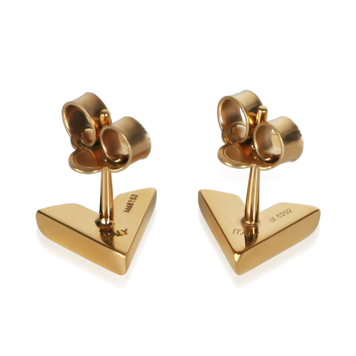 Louis Vuitton Gold Plated Essential V Earrings 3