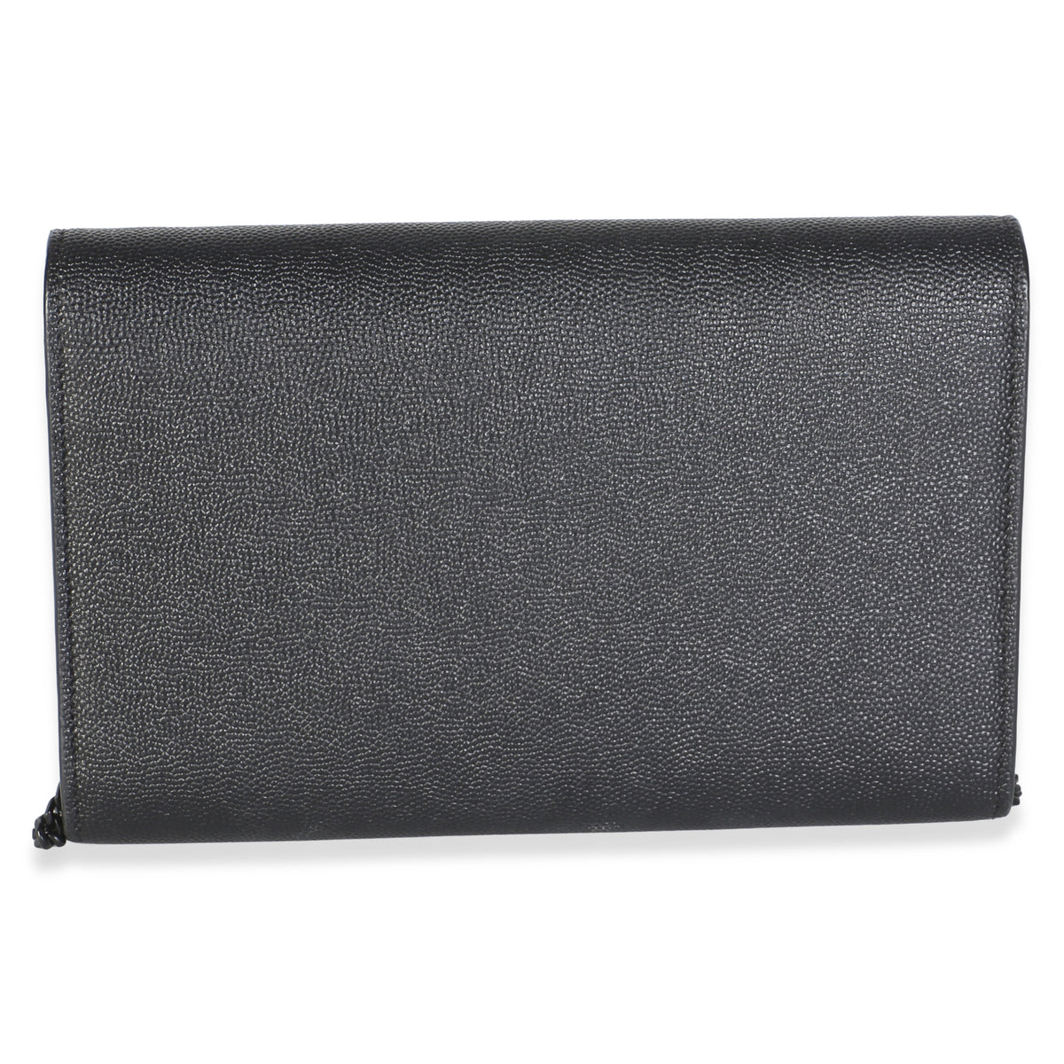 Saint Laurent Black Grain de Poudre Uptown Chain Wallet Handbag 5
