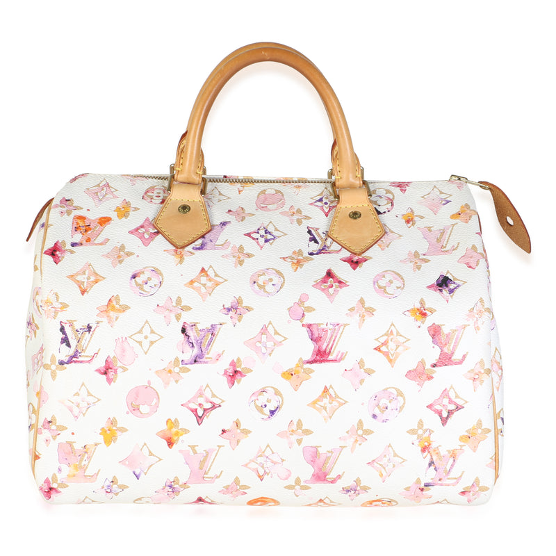 Louis Vuitton White Multicolor Watercolor Monogram Aquarelle Speedy 30 Handbag id