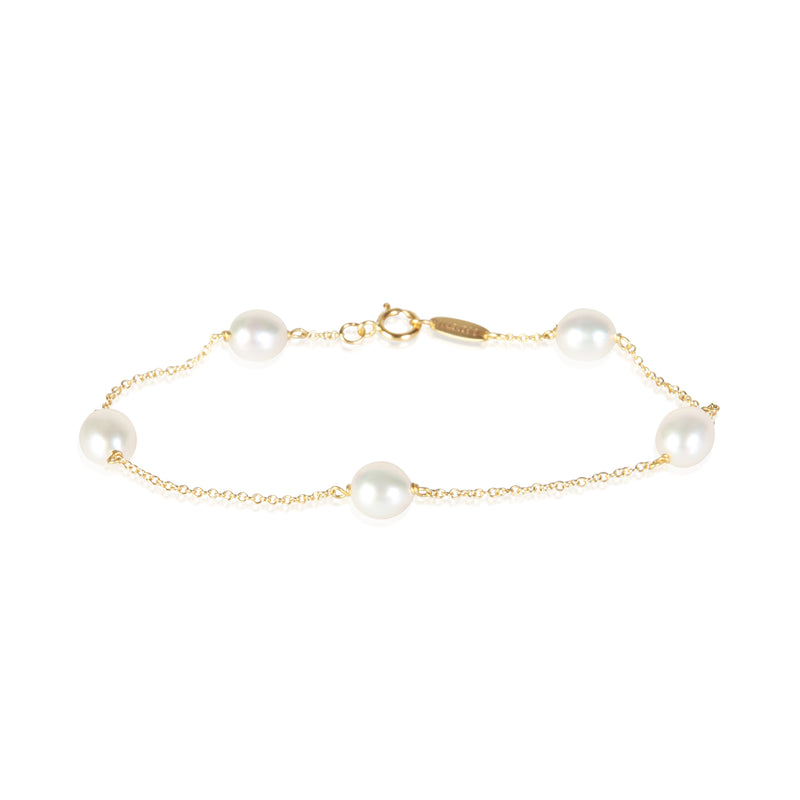 Tiffany & Co. Yellow Gold Pearl Elsa Peretti Pearl By The Yard Bracelet