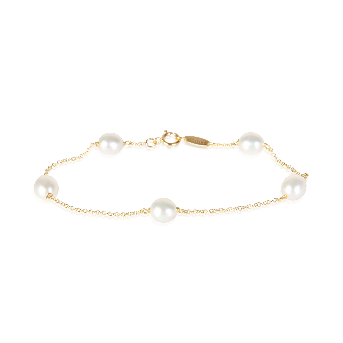 Tiffany & Co. Yellow Gold Pearl Elsa Peretti Pearl By The Yard Bracelet