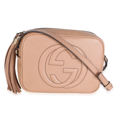 Gucci Beige Pebbled Calfskin Small Soho Disco Crossbody Handbag id
