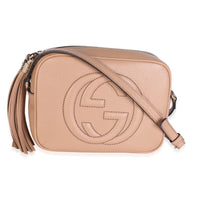 Gucci Beige Pebbled Calfskin Small Soho Disco Crossbody Handbag id