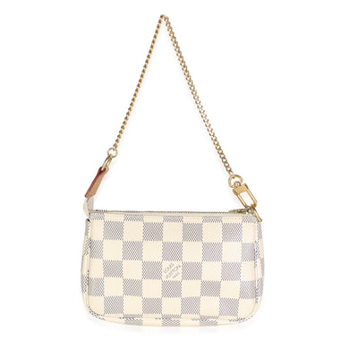 Louis Vuitton Damier Azur Canvas Mini Pochette Accessoires Handbag fv