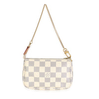 Louis Vuitton Damier Azur Canvas Mini Pochette Accessoires Handbag fv