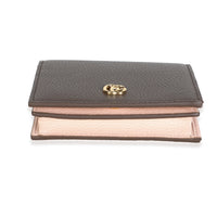 Gucci Bicolor Taupe Pink Textured Calfskin Small GG Marmont Wallet Wallet 5