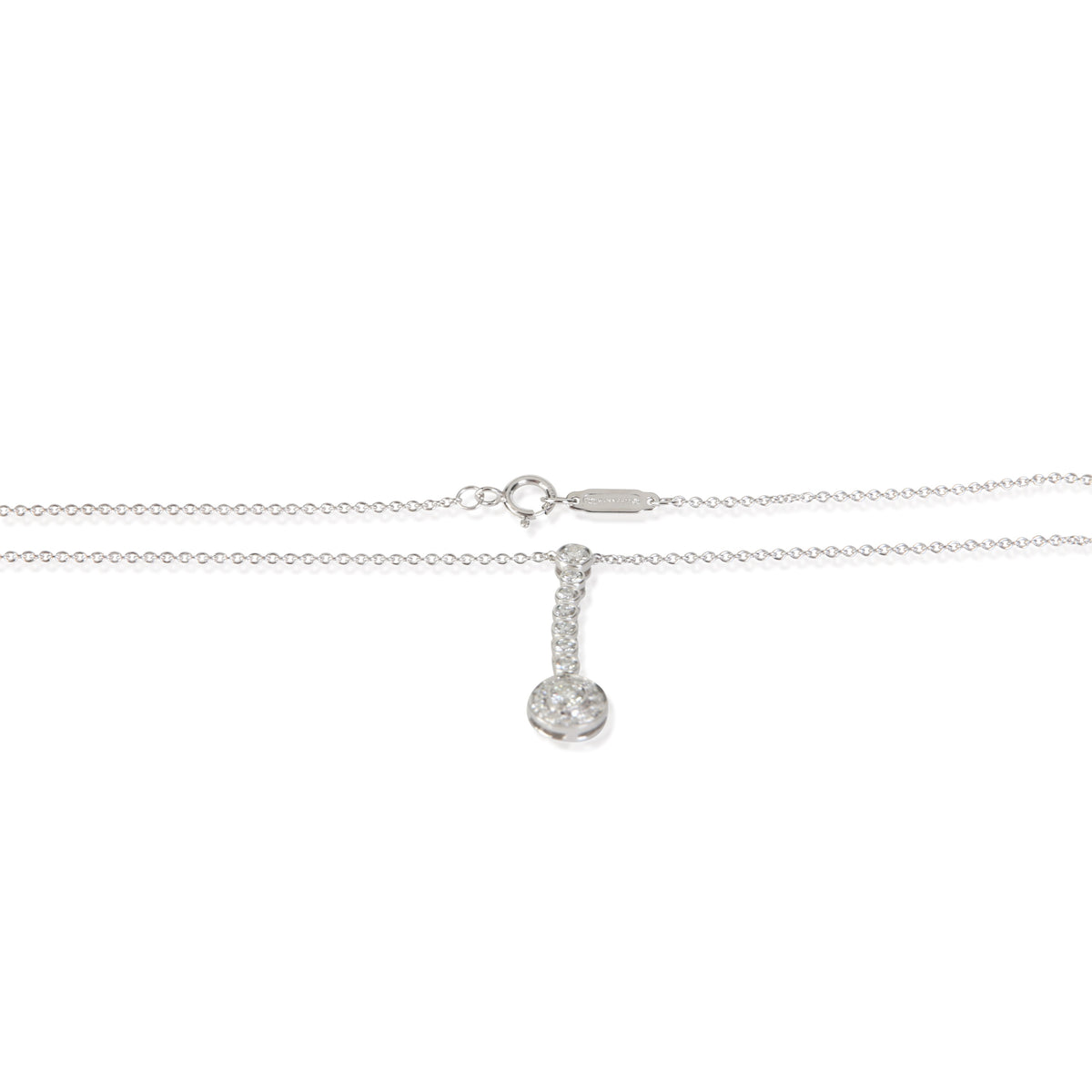 Tiffany & Co. Platinum Diamond Circlet Drop Pendant 2