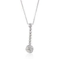 Tiffany & Co. Platinum Diamond Circlet Drop Pendant fv
