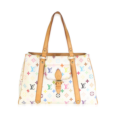 Louis Vuitton White Monogram Multicolor Canvas Aurelia MM Handbag id