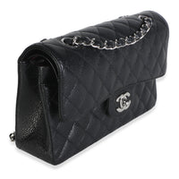 Chanel Black Quilted Caviar Small Classic Double Flap Bag Handbag 3