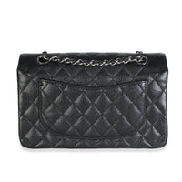 Chanel Black Quilted Caviar Small Classic Double Flap Bag Handbag 4