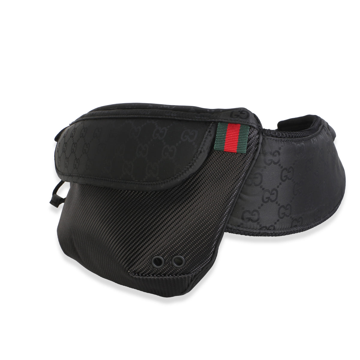 Gucci Black Nexus Nylon Large Belt Bag Handbag 2