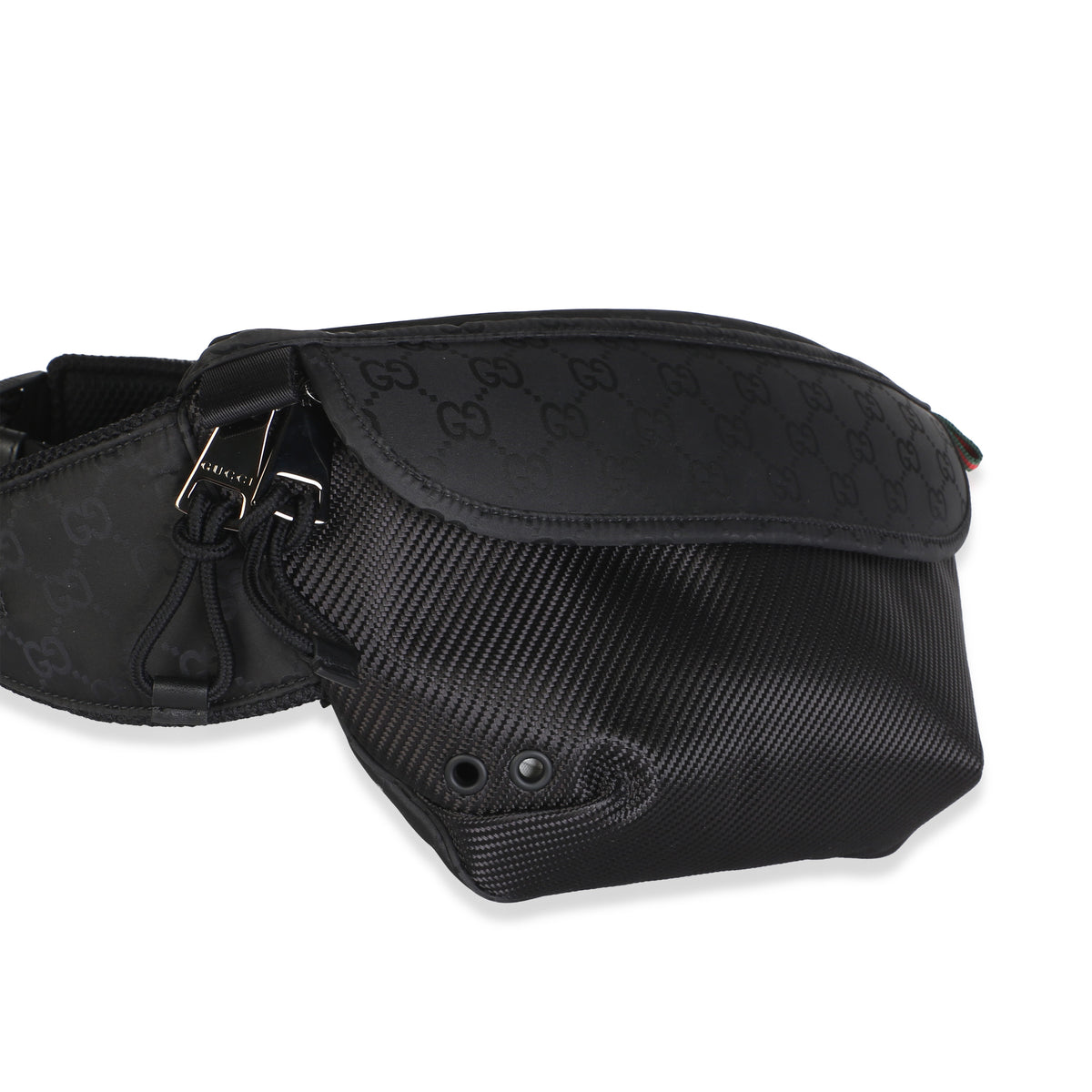 Gucci Black Nexus Nylon Large Belt Bag Handbag 3