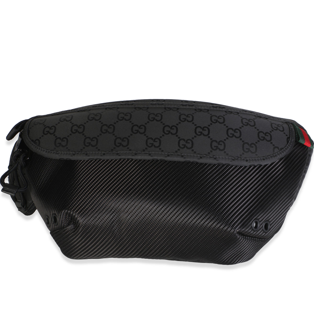 Gucci Black Nexus Nylon Large Belt Bag Handbag fv