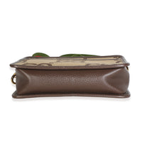 Gucci Camel Jumbo GG Canvas Textured Dollar Calfskin Web Mini Messenger Bag Handbag 6