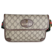 Gucci Brown GG Supreme Monogram Neo Vintage Web Belt Bag Handbag id