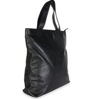 Chanel Vintage Black Embossed Lambskin CC Tote Handbag 4