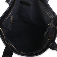 Chanel Vintage Black Embossed Lambskin CC Tote Handbag 9
