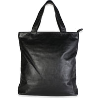 Chanel Vintage Black Embossed Lambskin CC Tote Handbag id
