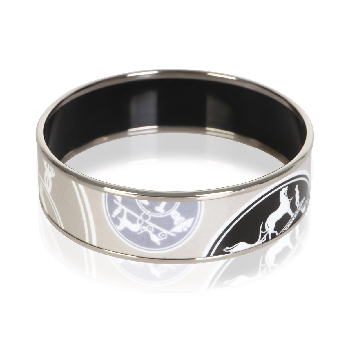 Hermès Ex Libris Wide Enamel Bracelet 2