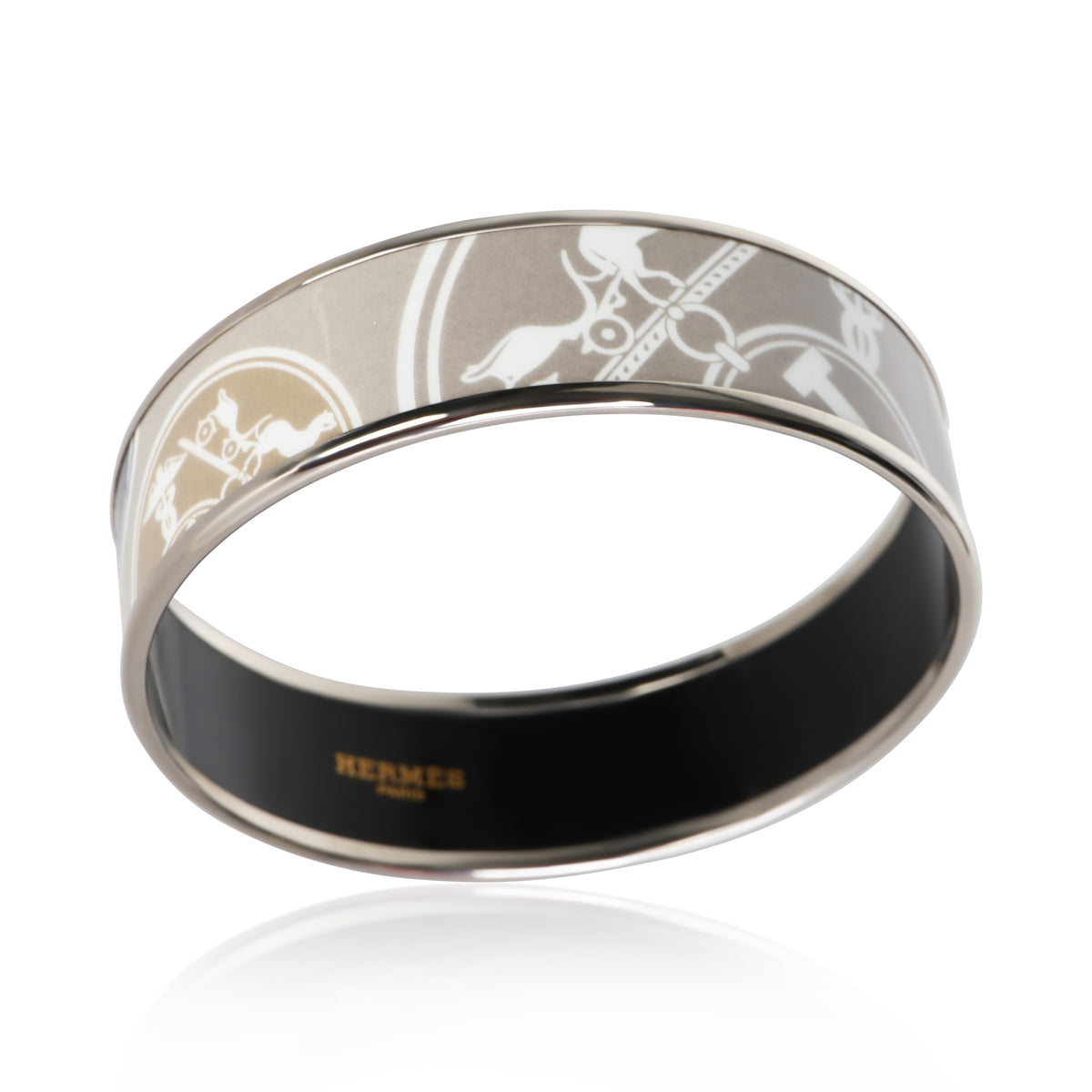 Hermès Ex Libris Wide Enamel Bracelet 4