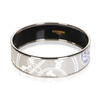Hermès Ex Libris Wide Enamel Bracelet fv