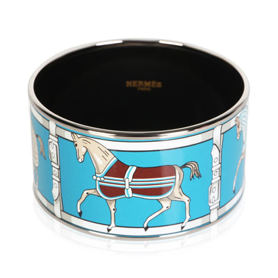 Hermès Tenues et Couvertures Extra Wide Enamel Bracelet fv