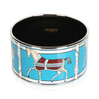 Hermès Tenues et Couvertures Extra Wide Enamel Bracelet fv