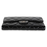 Chanel Black Quilted Patent CC Long Flap Wallet Wallet 5