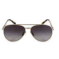 Prada Gold Metal Triangle Logo Aviator Sunglasses fv