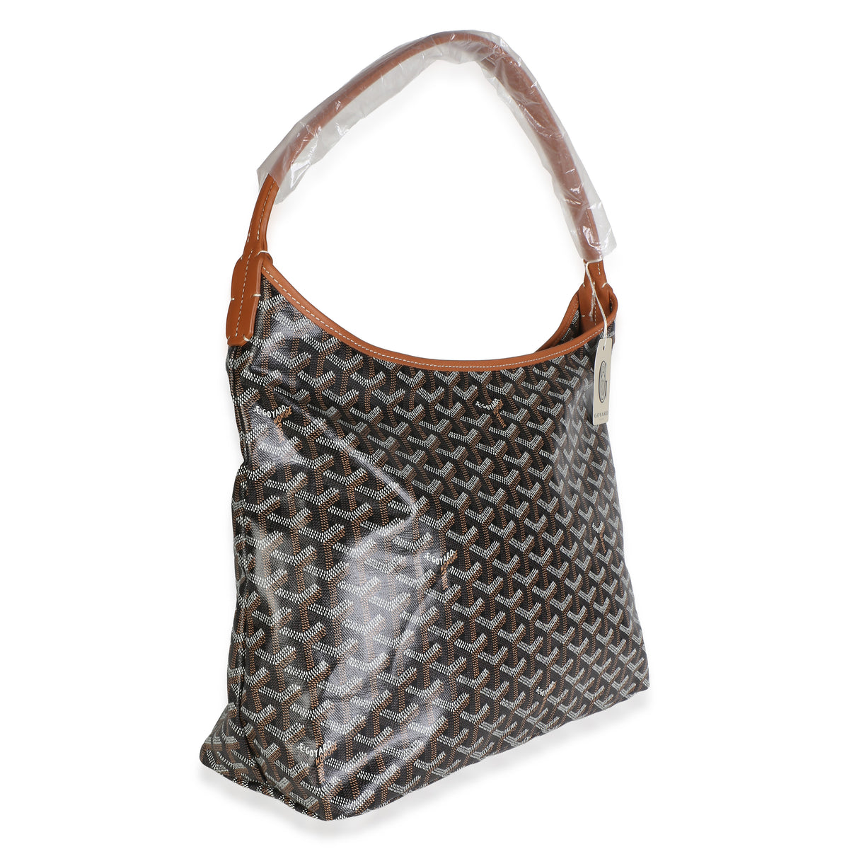 Goyard Black Tan ine Canvas Boheme Hobo Handbag 3
