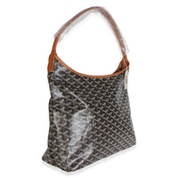 Goyard Black Tan ine Canvas Boheme Hobo Handbag 3