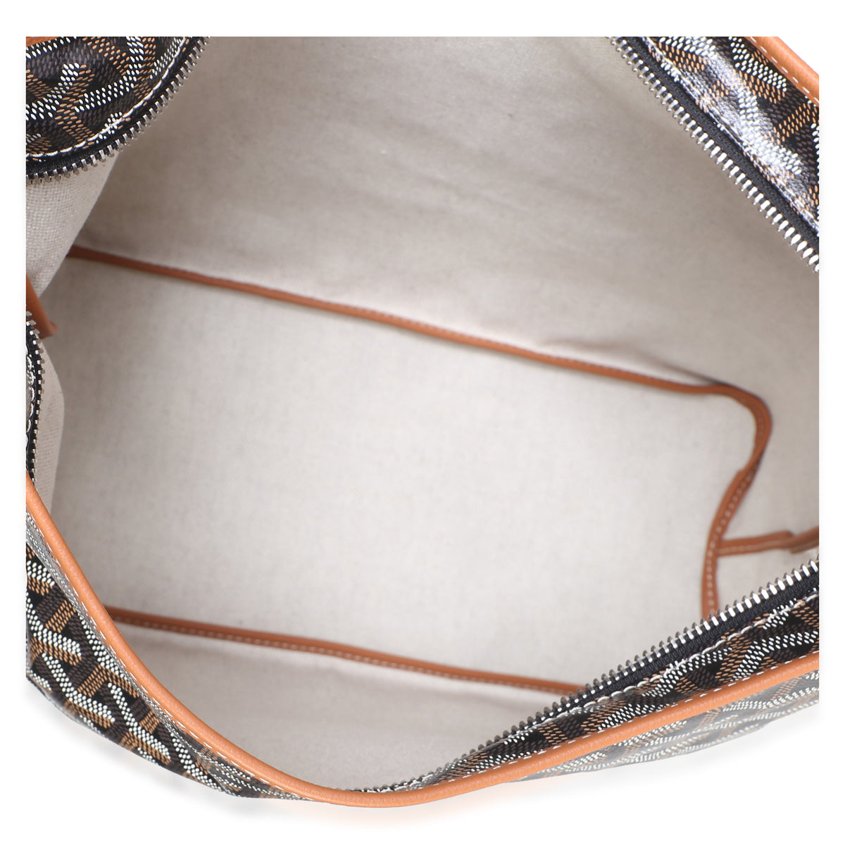 Goyard Black Tan ine Canvas Boheme Hobo Handbag 9
