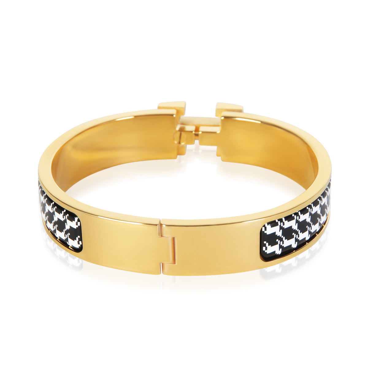 Hermès Gold Plated Clic H Cheval Pixel Bracelet 3