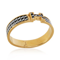 Hermès Gold Plated Clic H Cheval Pixel Bracelet 4