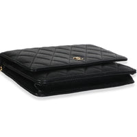 Chanel Black Quilted Caviar Classic Wallet On Chain Handbag 7