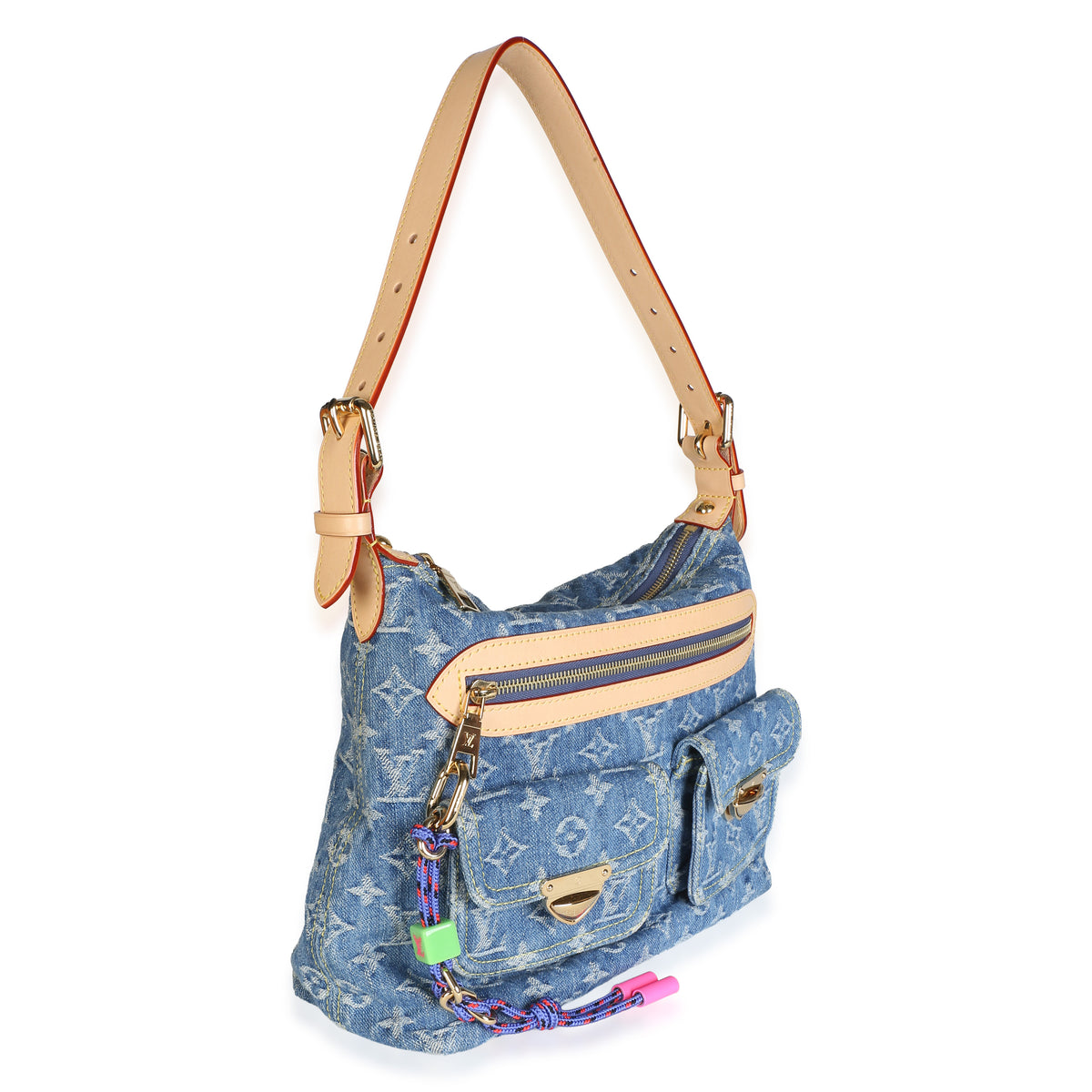 Louis Vuitton Blue Monogram Denim Baggy PM NM Handbag 3