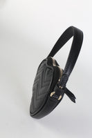Gucci Black Matelasse Calfskin Mini Marmont Heart Bag Handbag id