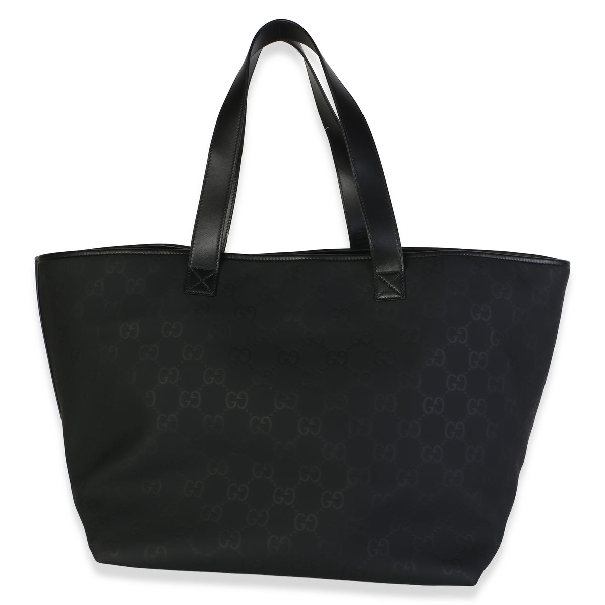 Gucci Black Embossed Rubber Effect Large Edge Tote Bag Handbag 3