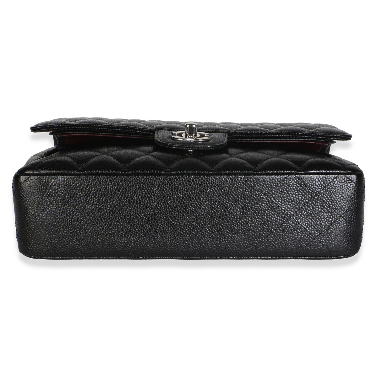 Chanel Black Quilted Caviar Medium Classic Double Flap Bag Handbag 5