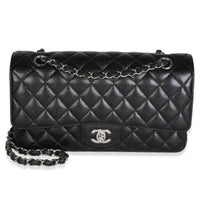 Chanel Black Quilted Caviar Medium Classic Double Flap Bag Handbag id