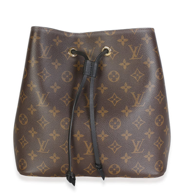 Louis Vuitton Black Monogram Canvas NeoNoe MM Handbag fv