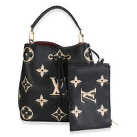 Louis Vuitton Black Beige Giant Monogram Empreinte NeoNoe MM Handbag id