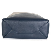 Celine Navy Beige Grained Calfskin Small Vertical Bi Cabas Tote Handbag 5