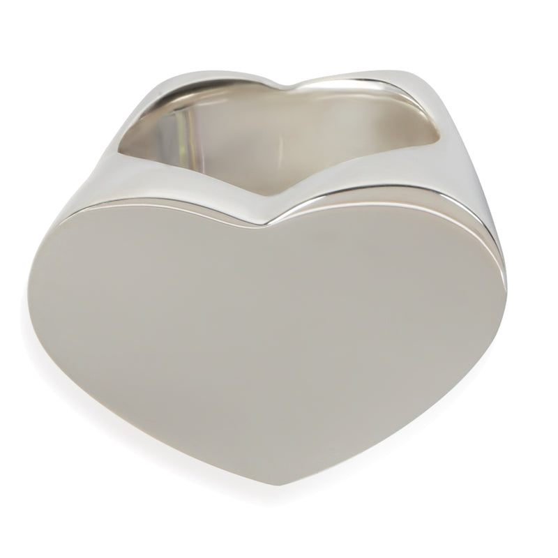 Tiffany & Co. Sterling Silver Paloma Picasso Heart Ring fv